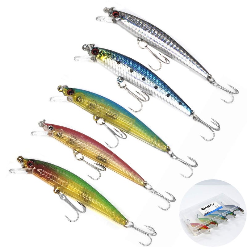 WANBY Proven Explosive Color Special Minnow Swimbait Vibrating Jigging Freshwater Saltwater Fishing Lures with Hook Fishing Tackle for Trout Bass Salmon - Image 1
